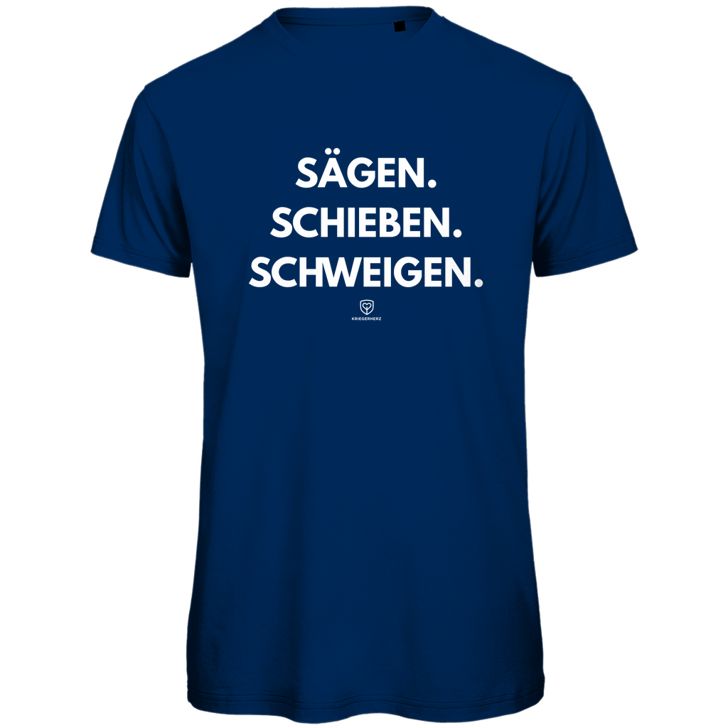 Sägen. Schieben. Schweigen. T-Shirt Herren