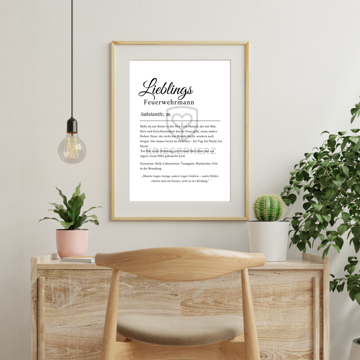 Lieblings Feuerwehrmann Poster – Digitaler Download