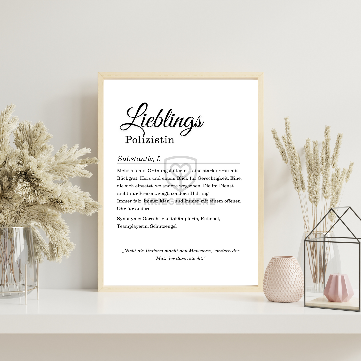 Lieblings Polizistin Poster – Digitaler Download