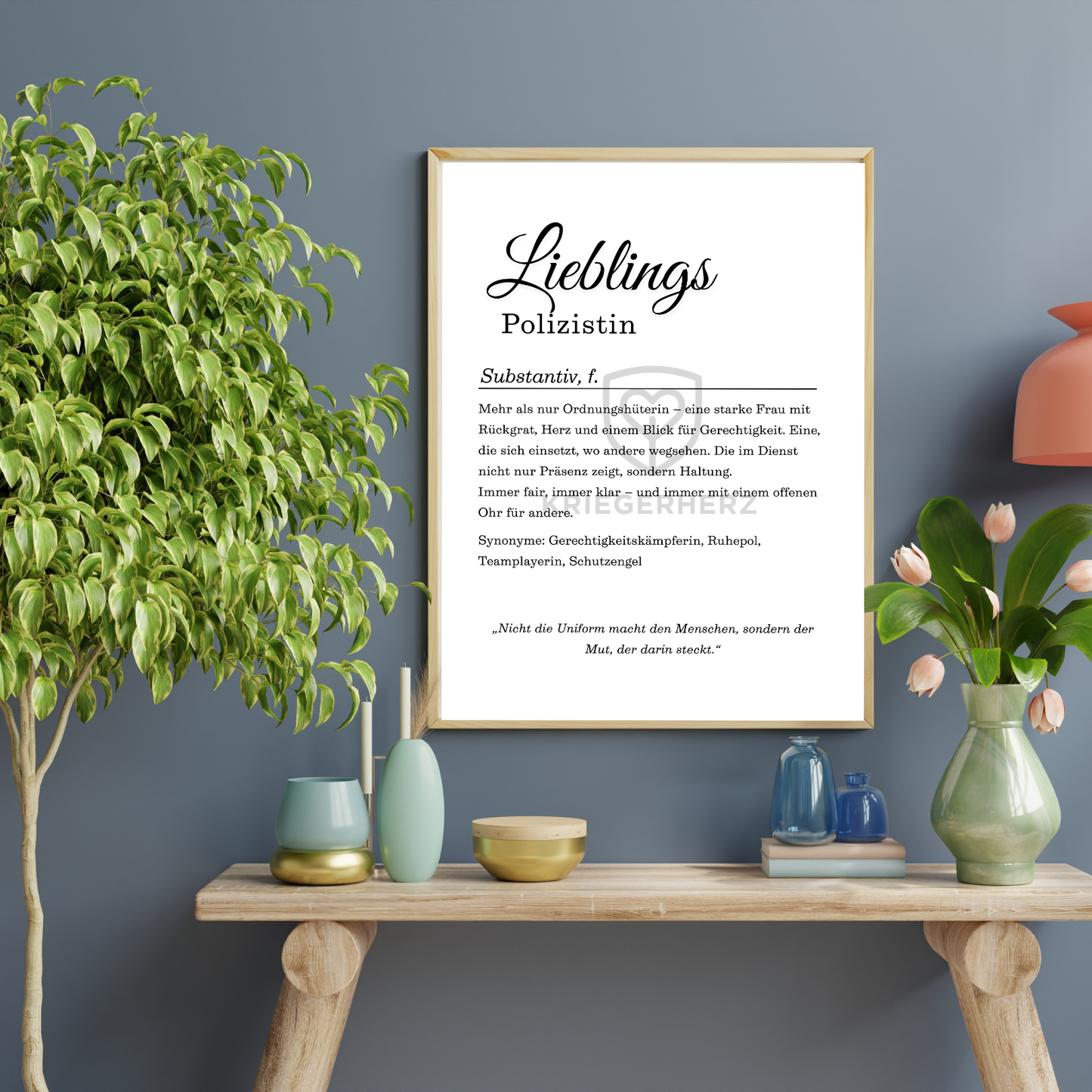 Lieblings Polizistin Poster – Digitaler Download
