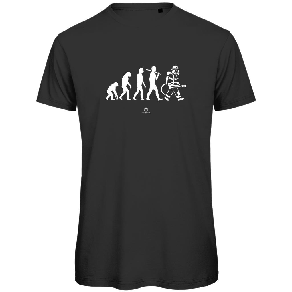 Evolution? Klar. Zum Feuerwehrmann T-Shirt Herren