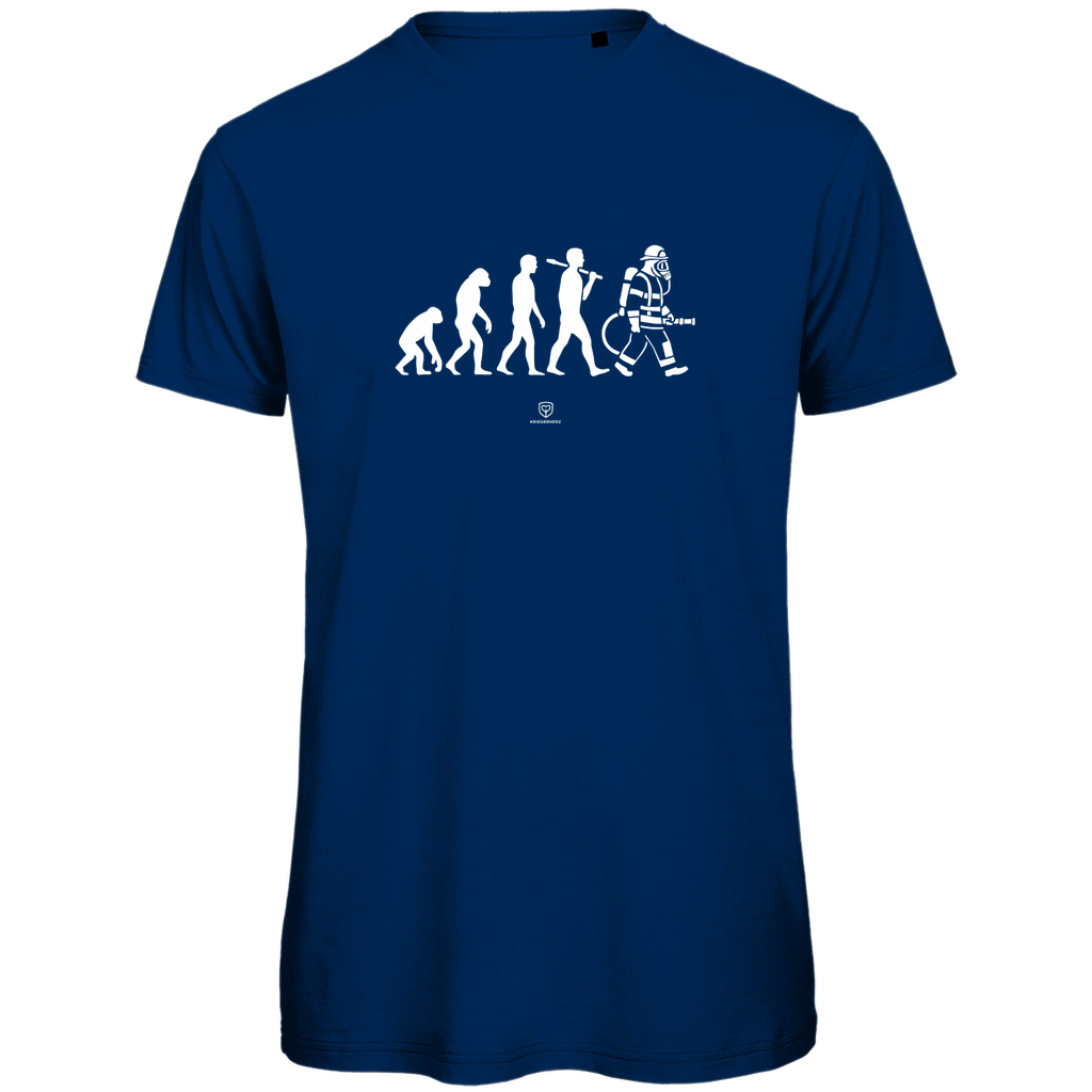 Evolution? Klar. Zum Feuerwehrmann T-Shirt Herren