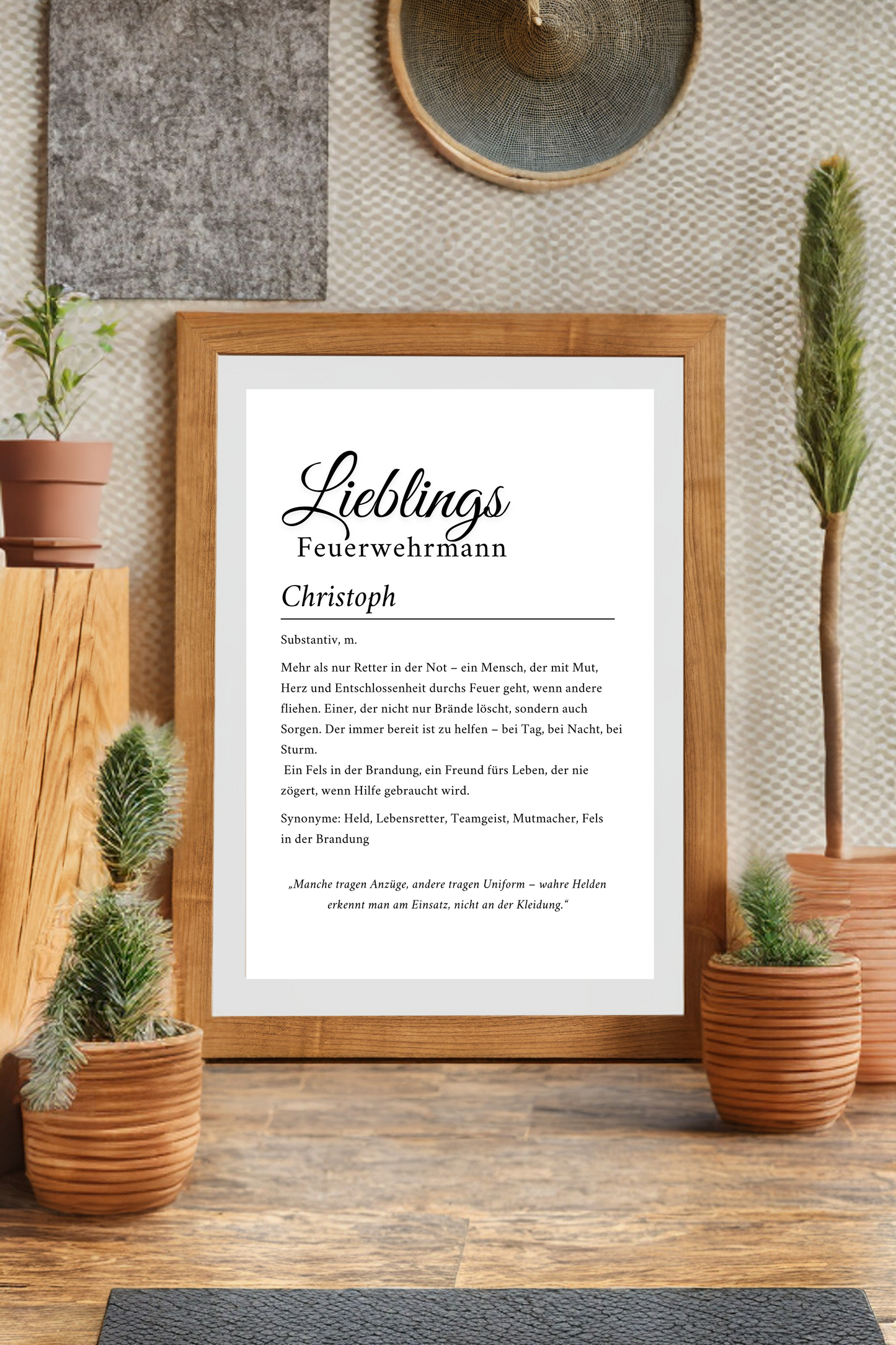 Lieblings-Feuerwehrmann personalisiert – Poster