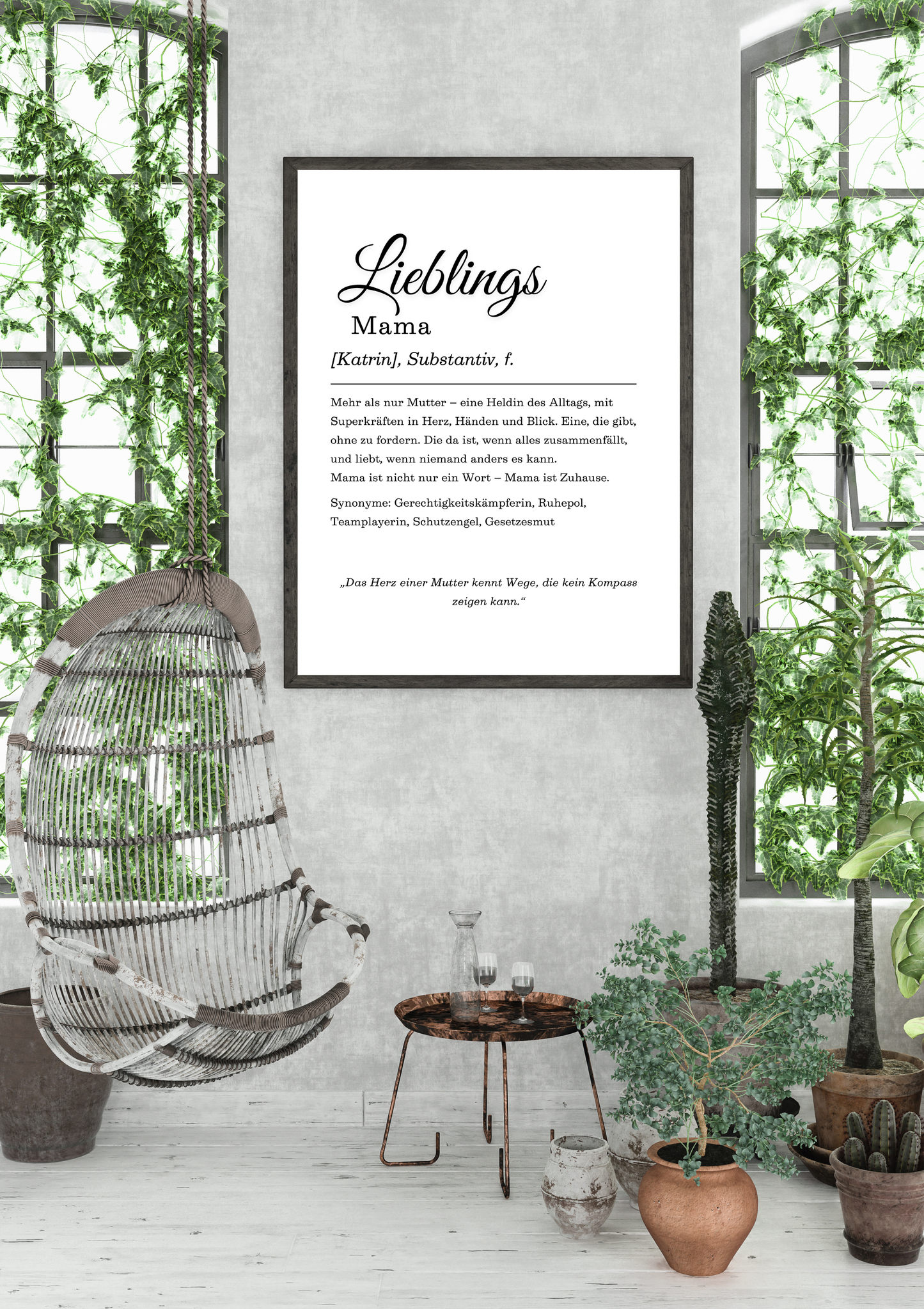 Mama Poster mit Wunschname – Digitaler Download A4/A3
