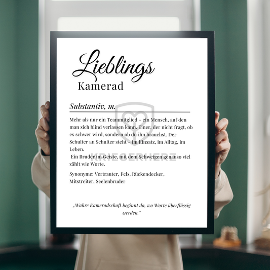 Lieblings Kamerad Poster – Digitaler Download