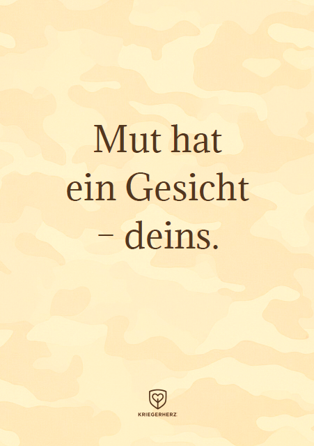 Mut hat ein Gesicht - deins Poster Freebie