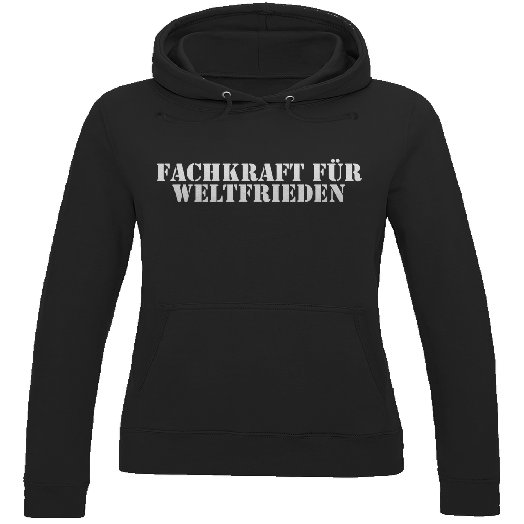 Fachkraft für Weltfrieden Hoodie Damen